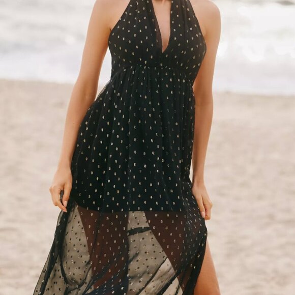 Celandine Beach Disco Plunging Maxi Dress - Picture 2 of 6